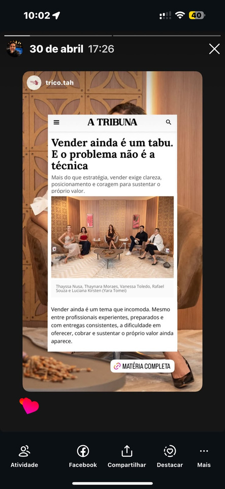 Participação de Rafaél Souza no programa Tricotah de A Tribuna